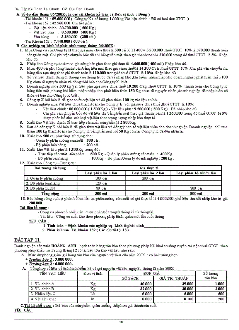 image for page Bài Tập Kế Toán Tài Chính