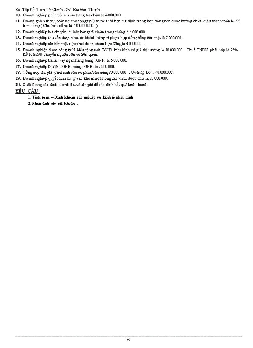 image for page Bài Tập Kế Toán Tài Chính