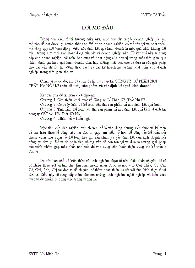 image for page Kế toán Doanh thu chi phí xác định kết quả kinh doanh tại công ty cổ phần nội thất