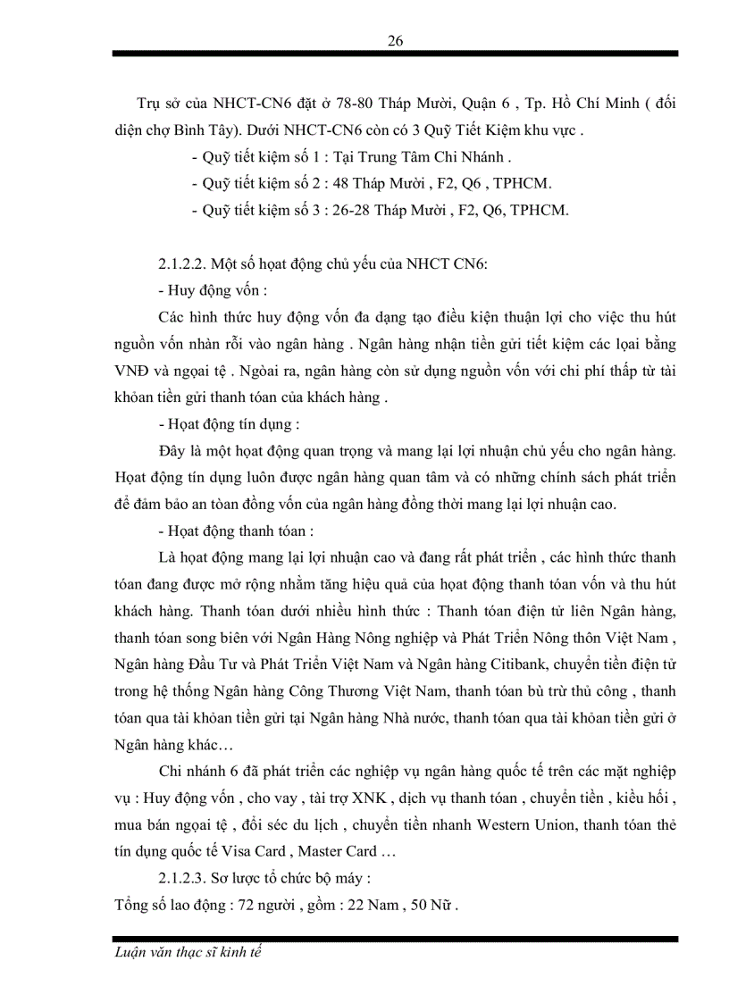 image for page Các giải pháp mở rộng và phát triển hoạt động kinh doanh dịch vụ tại Ngân hàng Công Thương Chi nhánh 6 TPHCM từ nay đến 2010