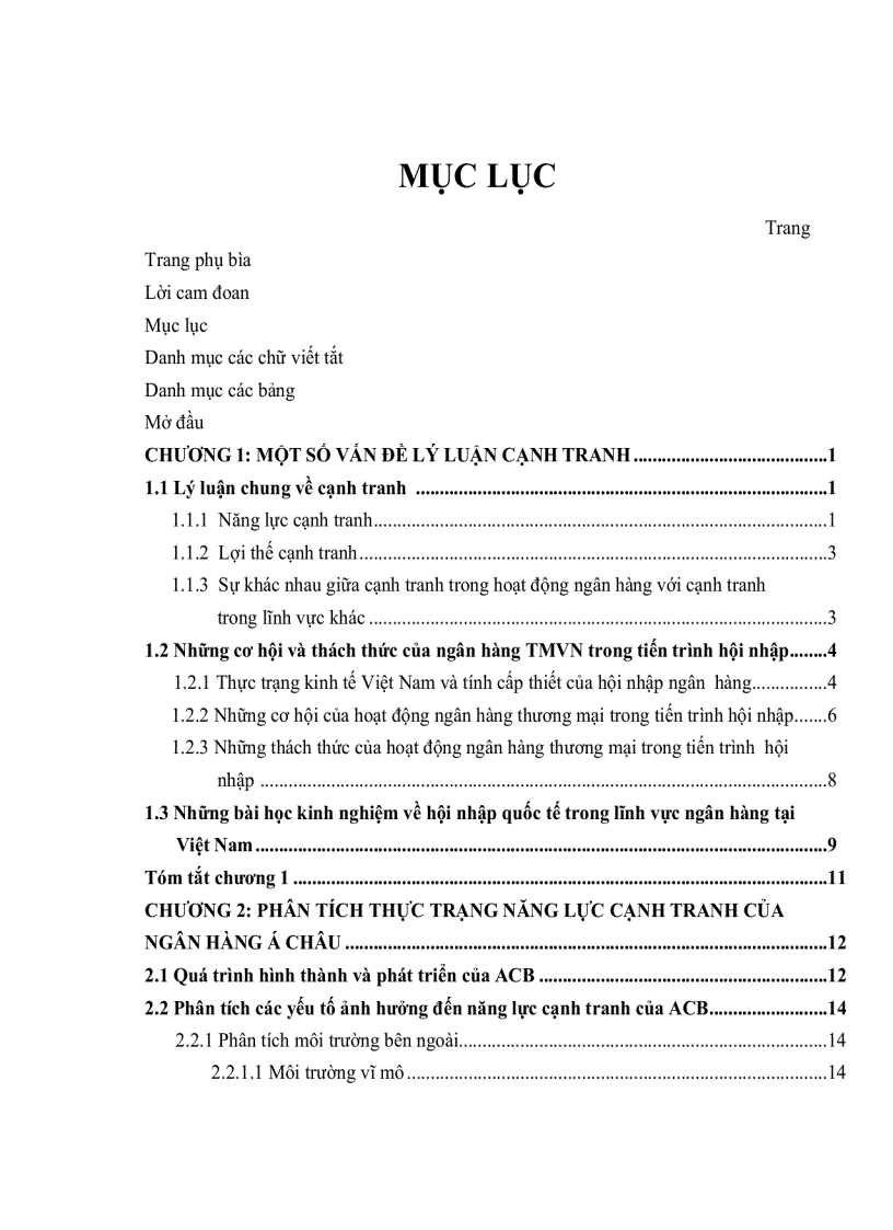 image for page Một số giải pháp nhằm nâng cao năng lực cạnh tranh của Ngân hàng Á Châu trong xu thế hội nhập