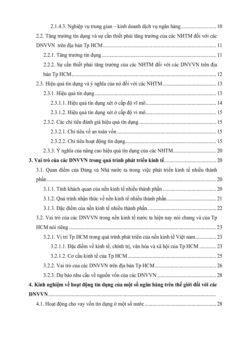 image for page Các giải pháp nâng cao hiệu quả tín dụng của các ngân hàng thương mại đối với các dnvvn trên địa bàn thành phố hồ chí minh giai đoạn 2006 2010