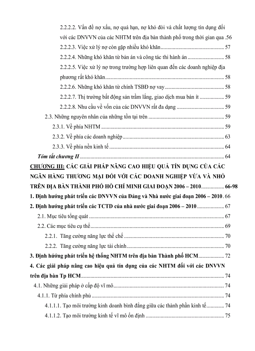image for page Các giải pháp nâng cao hiệu quả tín dụng của các ngân hàng thương mại đối với các dnvvn trên địa bàn thành phố hồ chí minh giai đoạn 2006 2010
