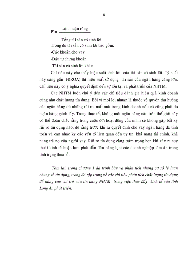 image for page Nâng cao chất lượng tín dụng của các ngân hàng thương mại trên địa bàn tỉnh Long An để góp phần phát triển kinh tế địa phương