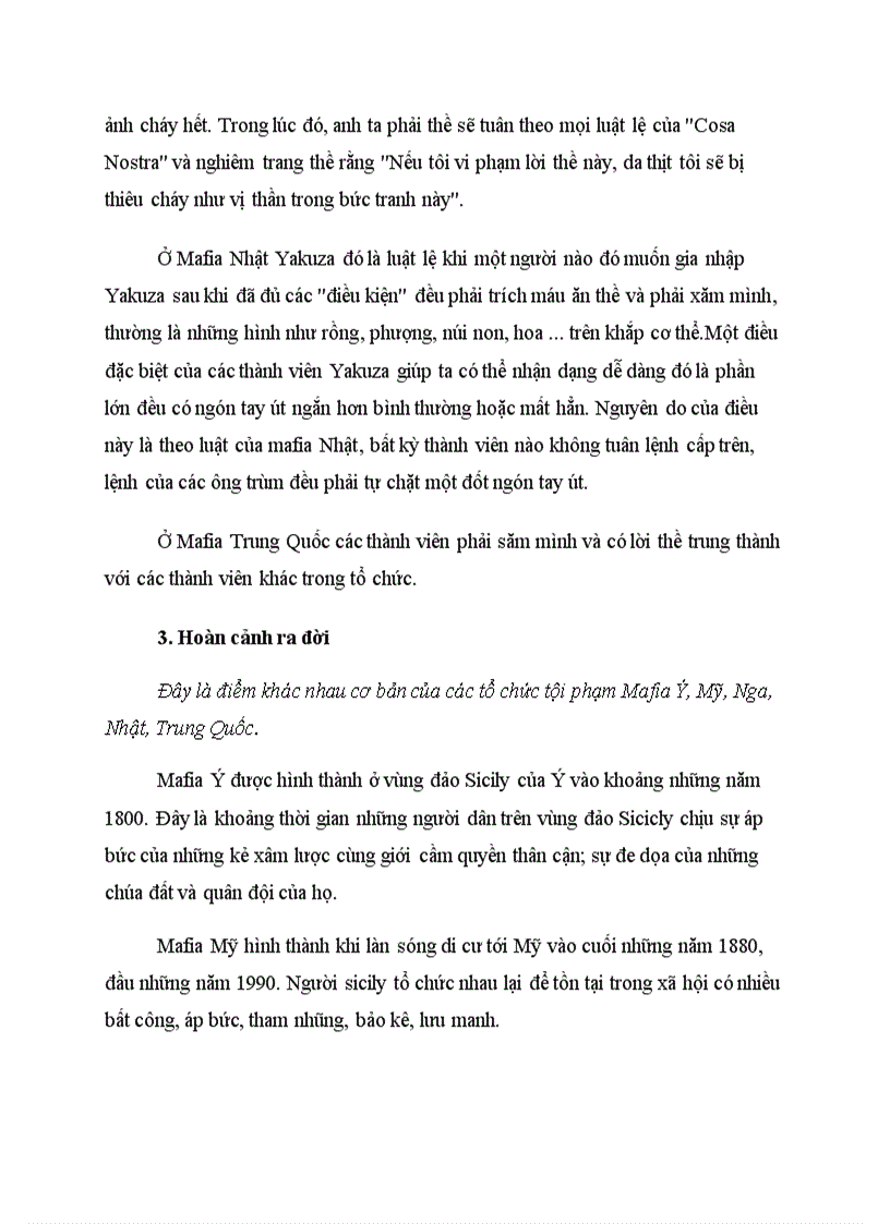 image for page Phân tích sự hình thành của tổ chức tội phạm Mafia Ý và Mỹ