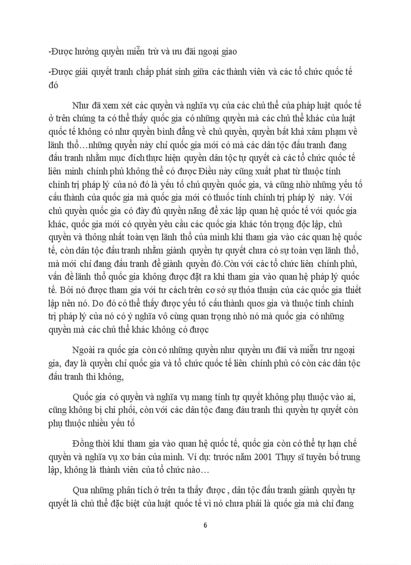 image for page Chứng minh rằng Với các yếu tố cấu thành và thuộc tính chính trị pháp lý vốn có quốc gia là chủ thể có quyền năng đầy đủ nhất trong số các chủ thể của luật quốc tế khi tham gia quan hệ