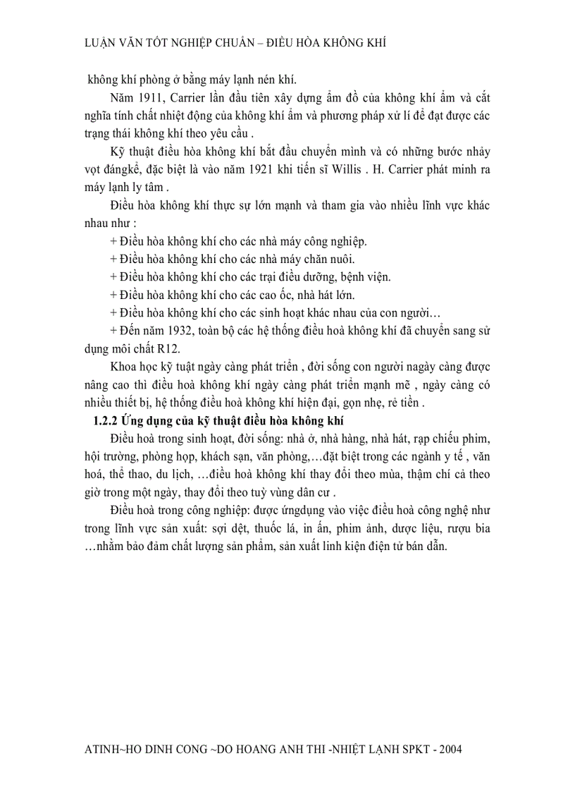 image for page Thiết kế hệ thống điều hòa không khí công trình Hud Hà Nội phần thuyết minh và tính toán 160 trang