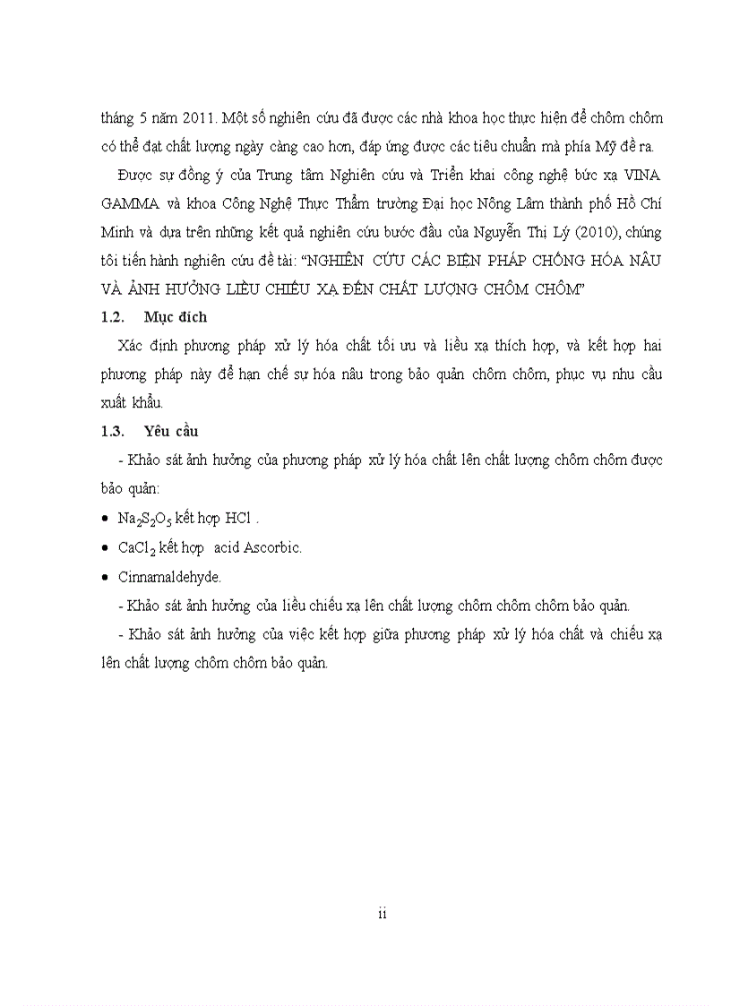 image for page Nghiên cứu các biện pháp chống hóa nâu và ảnh hưởng liều chiếu xạ đến chất lượng chôm chôm