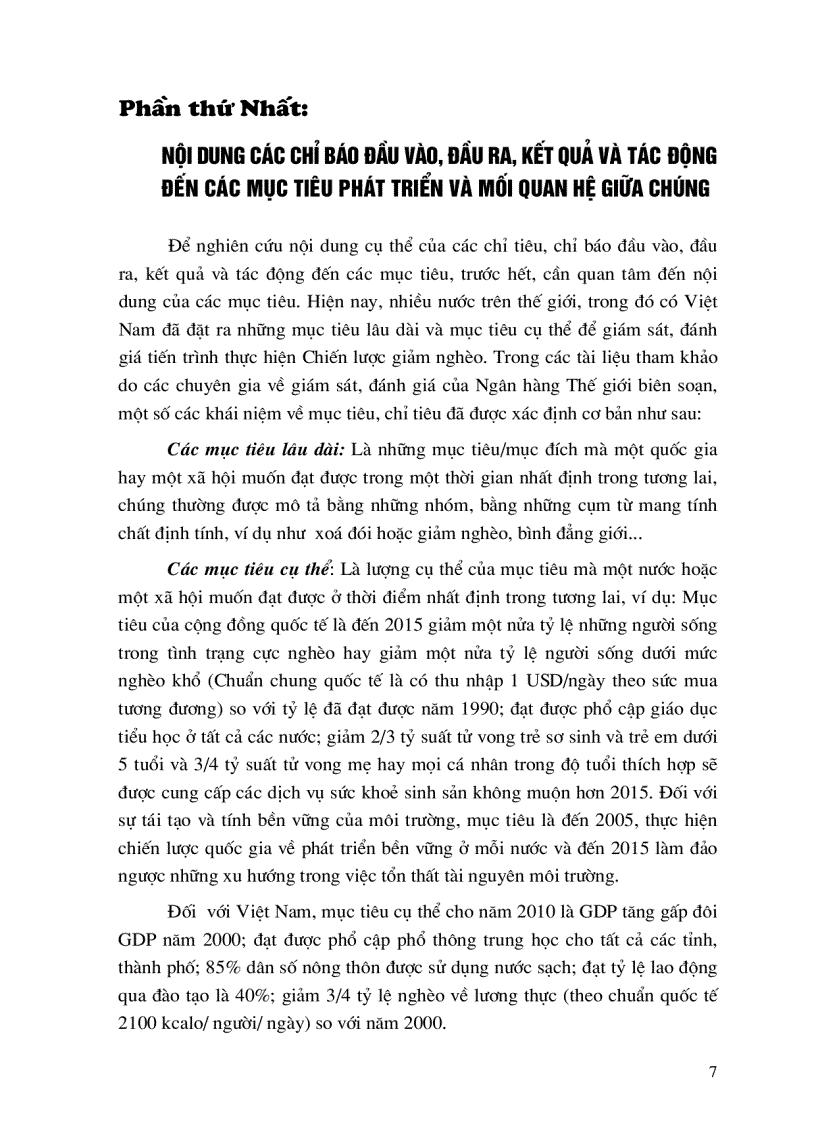 image for page Nghiên cứu các chỉ tiêu đầu vào đầu ra kết quả ảnh hưởng và khả năng vận dụng trong giám sát đánh giá chiến lược toàn diện về tăng trưởng và xoá đói giảm nghèo ở Việt nam