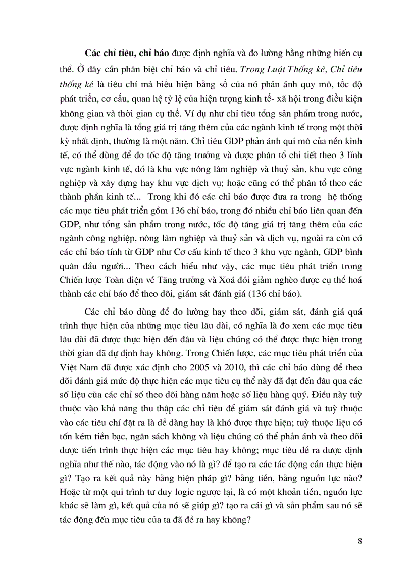 image for page Nghiên cứu các chỉ tiêu đầu vào đầu ra kết quả ảnh hưởng và khả năng vận dụng trong giám sát đánh giá chiến lược toàn diện về tăng trưởng và xoá đói giảm nghèo ở Việt nam