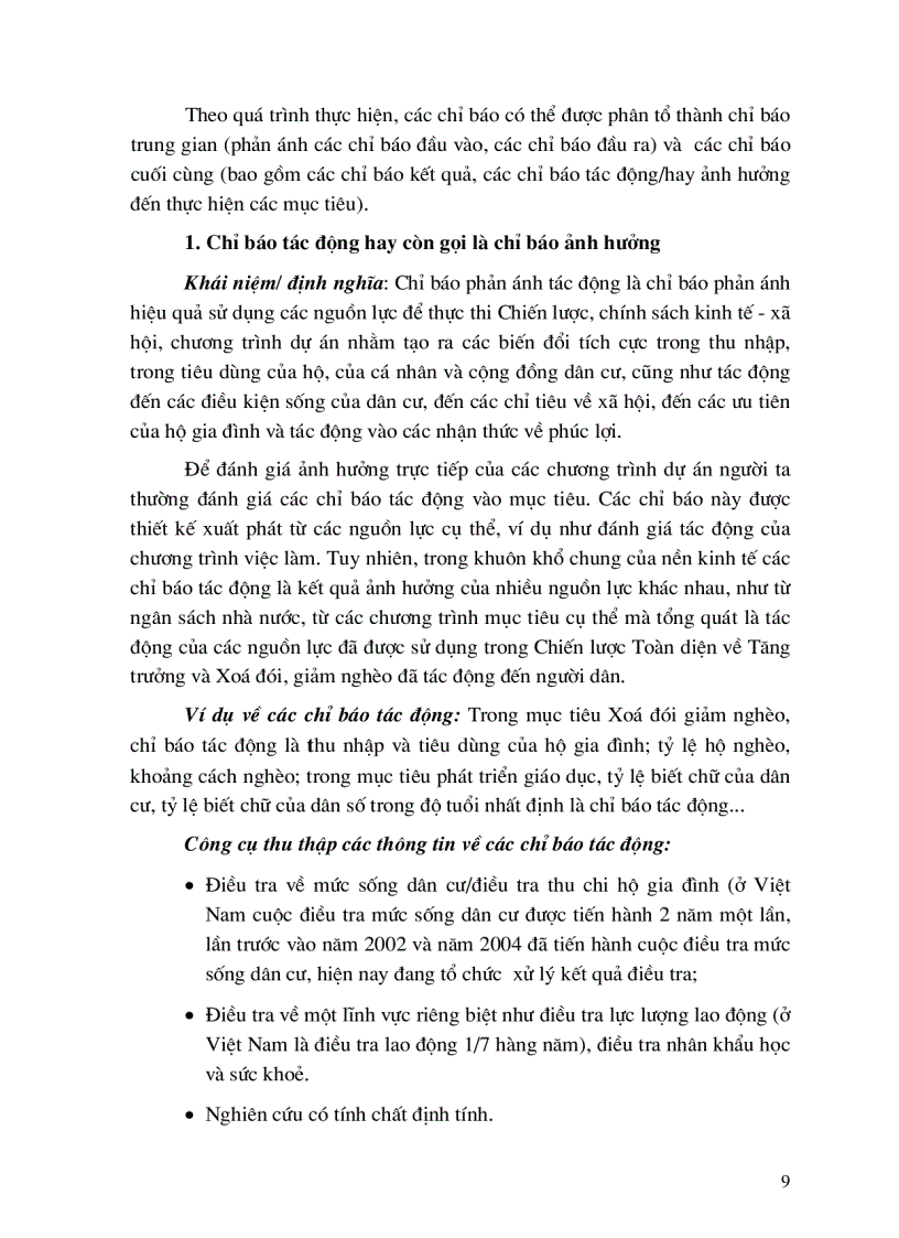 image for page Nghiên cứu các chỉ tiêu đầu vào đầu ra kết quả ảnh hưởng và khả năng vận dụng trong giám sát đánh giá chiến lược toàn diện về tăng trưởng và xoá đói giảm nghèo ở Việt nam