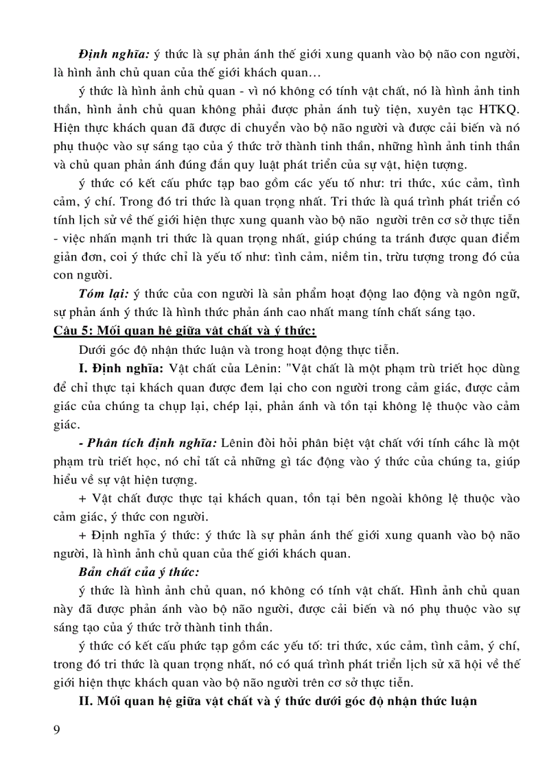 image for page Câu hỏi và đáp án ôn thi cao học môn triết học