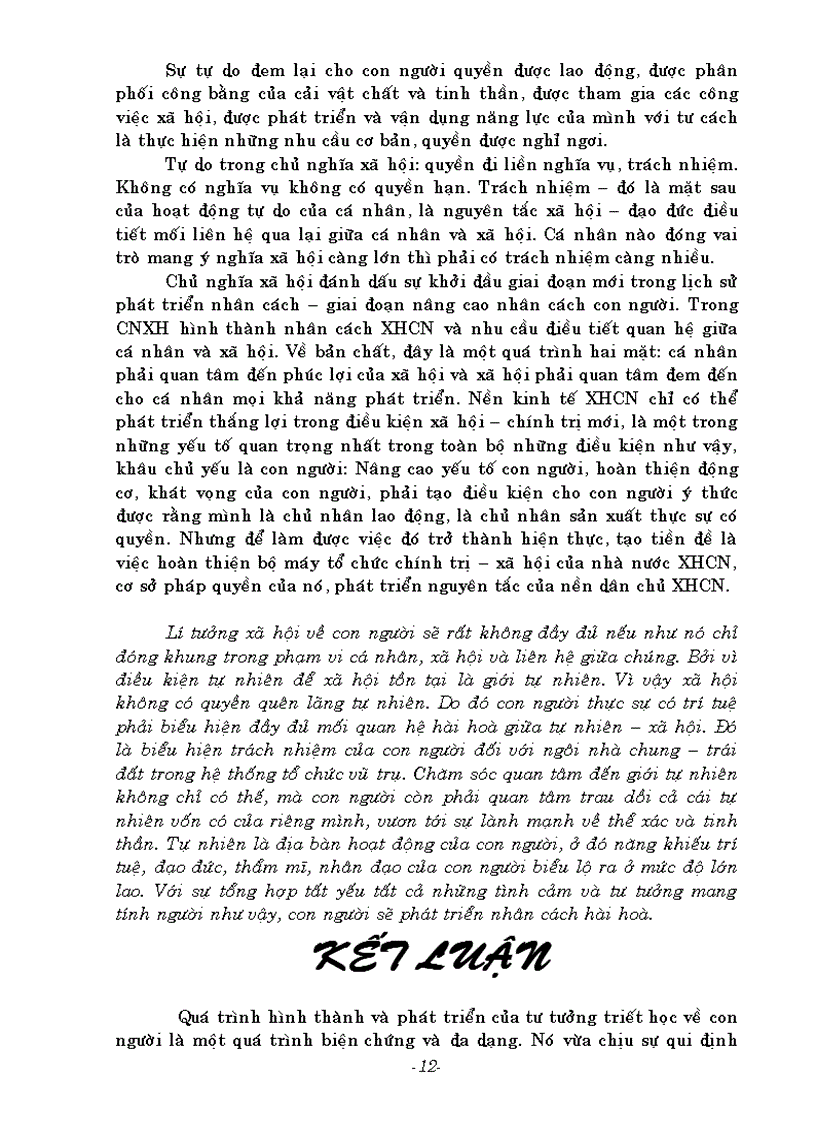 image for page Download tiểu luận cao hoc môn Triết học Tư tưởng triết học về con người trong tiến trình phát triển của lịch sử