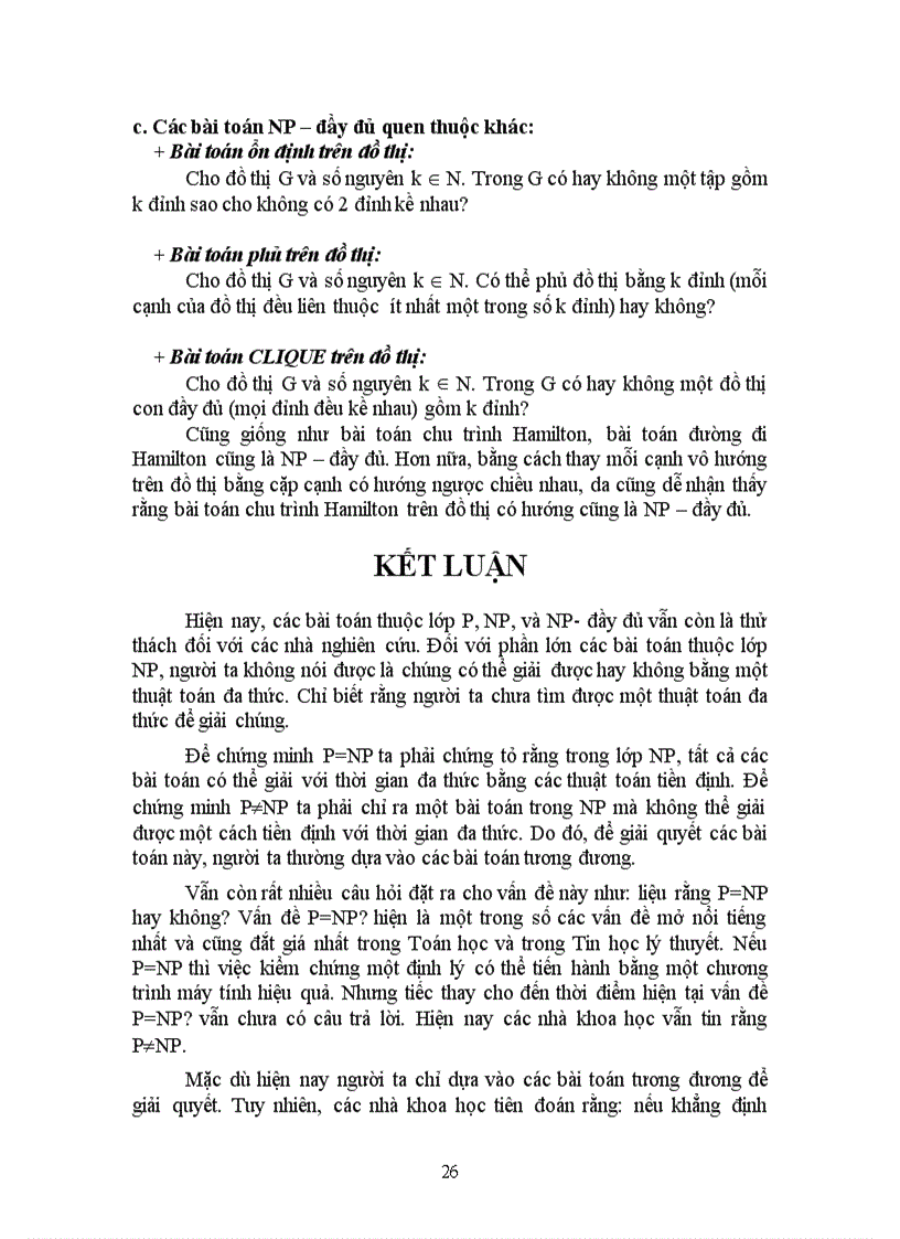 image for page Download tiểu luận cao hoc môn Lý Thuyết Automat Bài toán P và NP khó bài toán NP đầy đủ