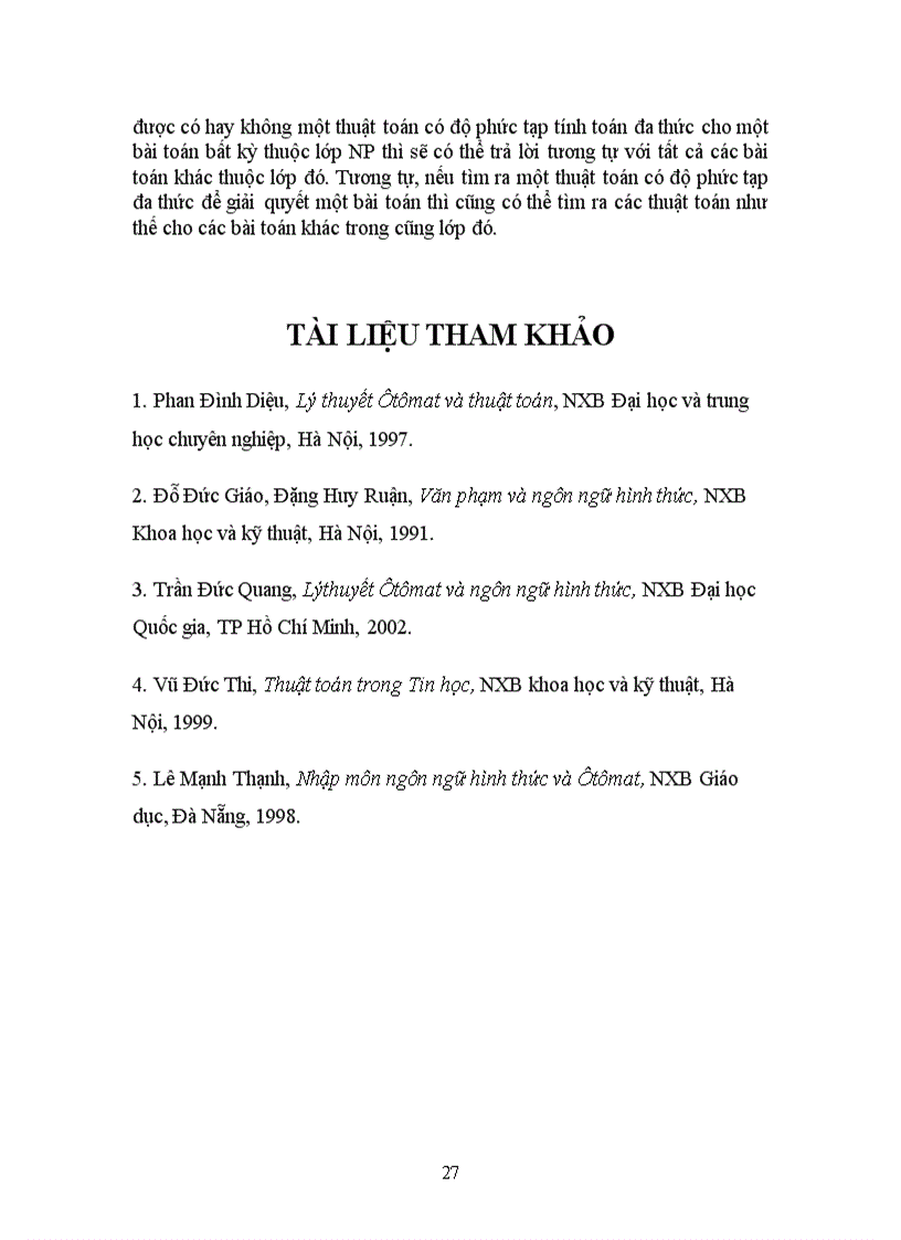 image for page Download tiểu luận cao hoc môn Lý Thuyết Automat Bài toán P và NP khó bài toán NP đầy đủ