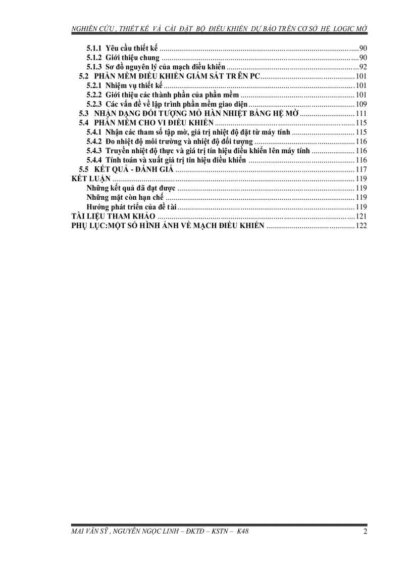 image for page Nghiên cứu thiết kế và cài đặt bộ điều khiển dự báo trên cơ sở hệ logic mờ
