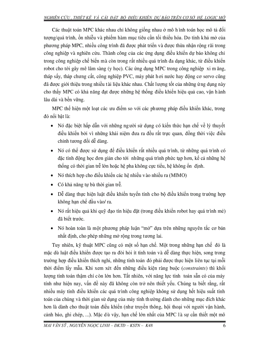 image for page Nghiên cứu thiết kế và cài đặt bộ điều khiển dự báo trên cơ sở hệ logic mờ