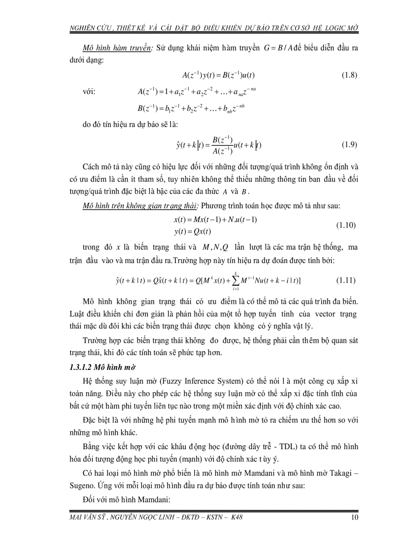 image for page Nghiên cứu thiết kế và cài đặt bộ điều khiển dự báo trên cơ sở hệ logic mờ