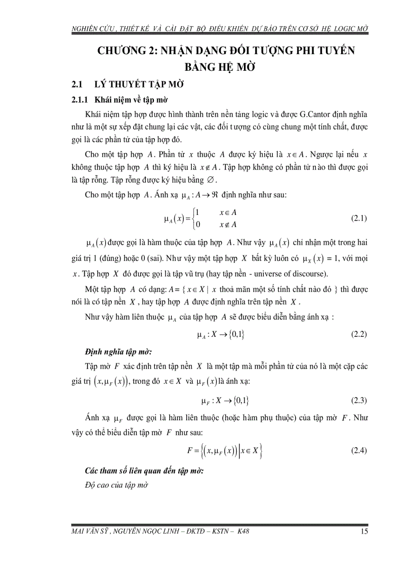 image for page Nghiên cứu thiết kế và cài đặt bộ điều khiển dự báo trên cơ sở hệ logic mờ