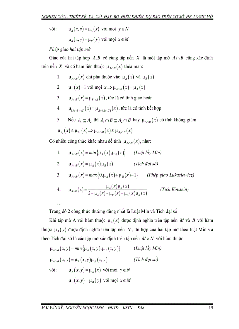 image for page Nghiên cứu thiết kế và cài đặt bộ điều khiển dự báo trên cơ sở hệ logic mờ