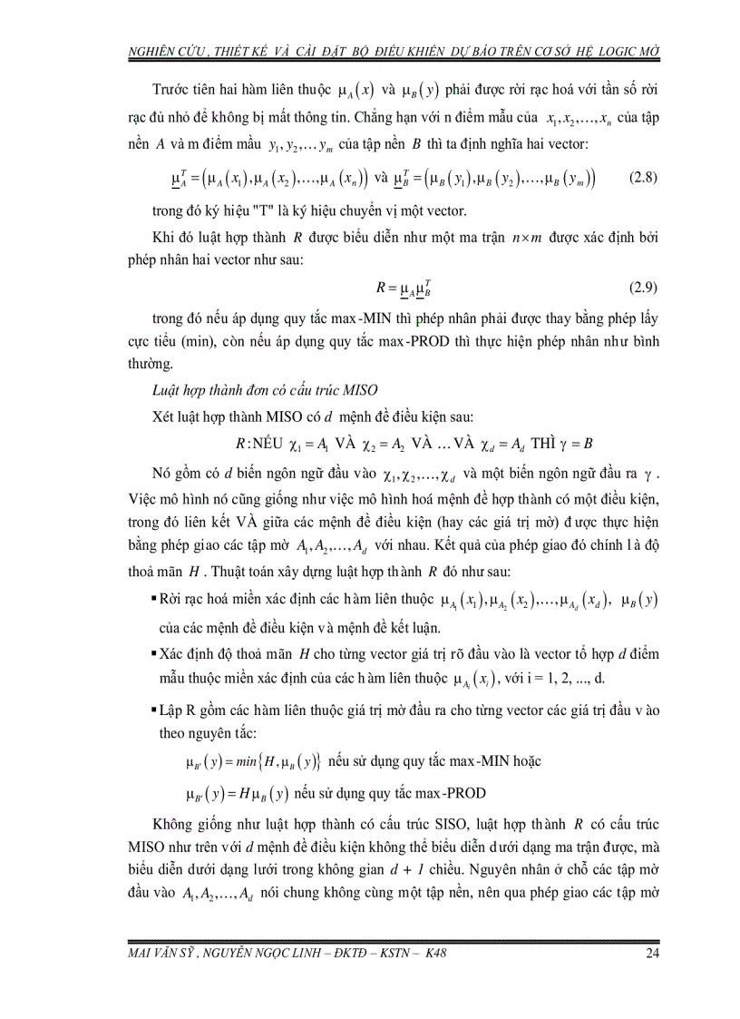 image for page Nghiên cứu thiết kế và cài đặt bộ điều khiển dự báo trên cơ sở hệ logic mờ