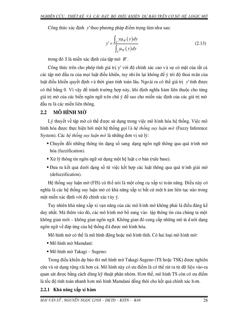 image for page Nghiên cứu thiết kế và cài đặt bộ điều khiển dự báo trên cơ sở hệ logic mờ