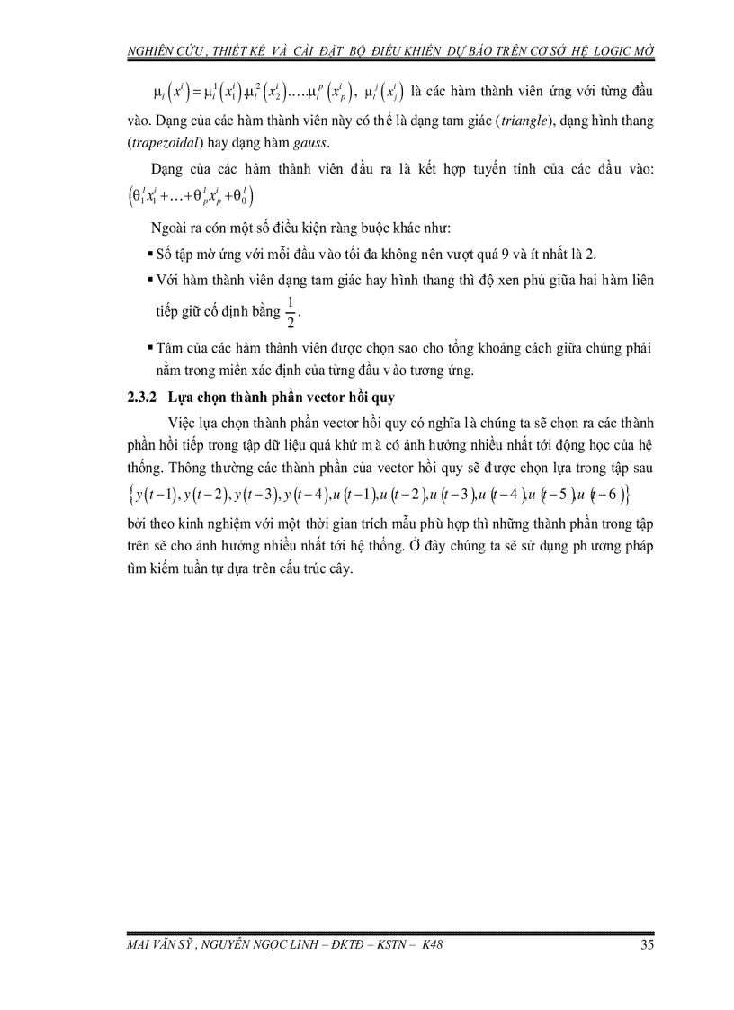 image for page Nghiên cứu thiết kế và cài đặt bộ điều khiển dự báo trên cơ sở hệ logic mờ