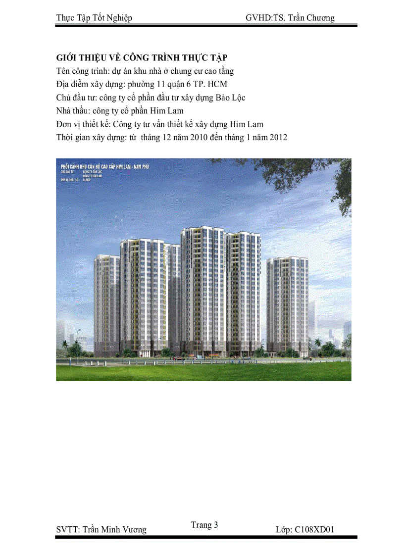 image for page Thực tập tại công ty Cổ Phần Xây Lắp và Vật Liệu Xây Dựng CBM dự án chung cư xây dựng tại Quận 6 TP HCM