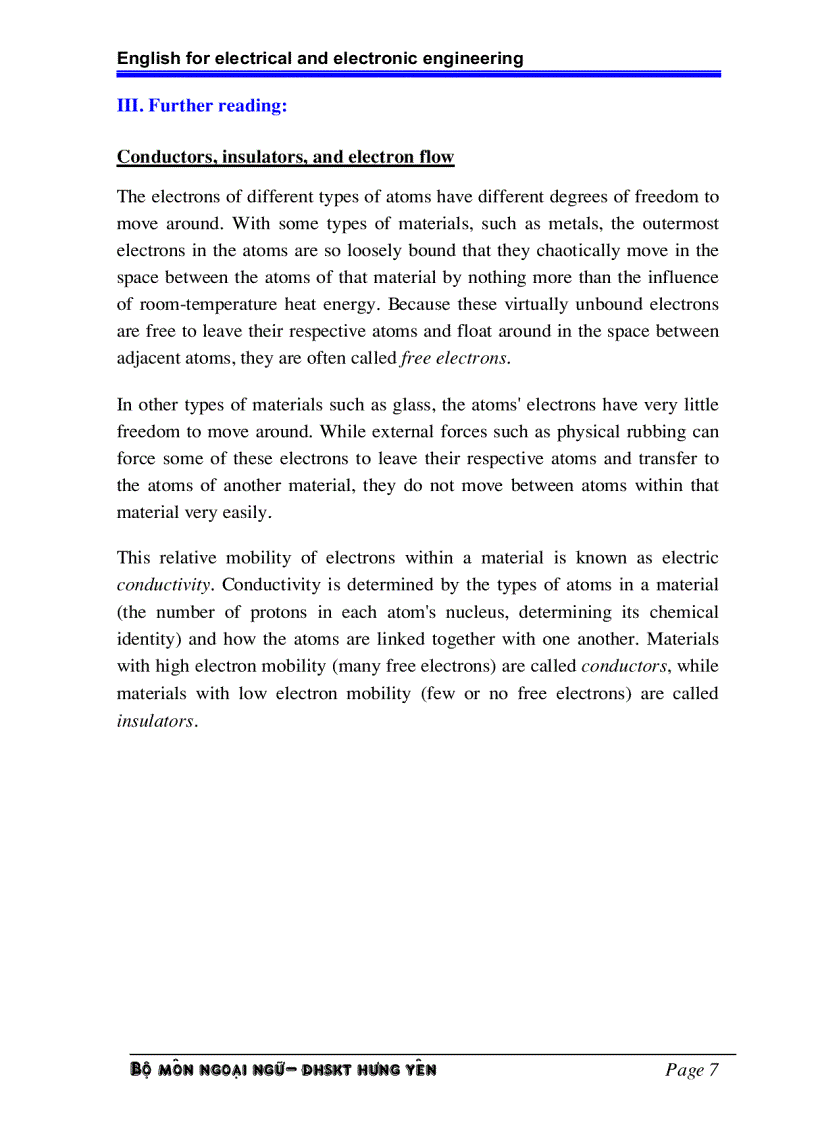 image for page Tiếng anh chuyên ngành điện điện tử