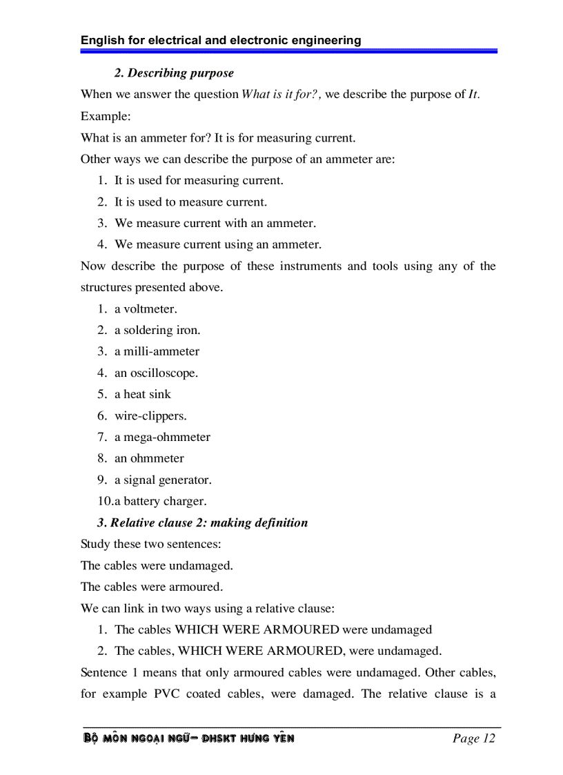 image for page Tiếng anh chuyên ngành điện điện tử