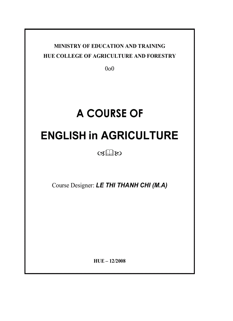 image for page Tiếng anh chuyên ngành nông nghiệp nhất là nông học nông lâm