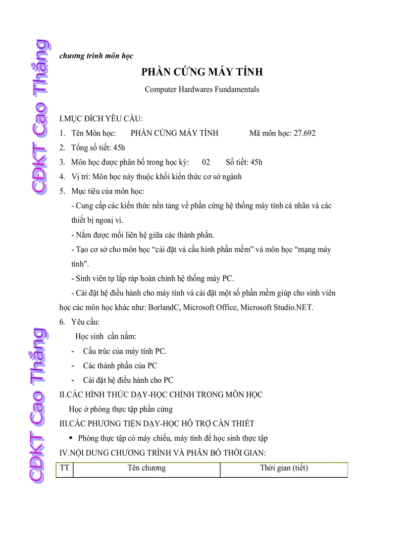 image for page Thực tập phần cứng cài đặt phần mềm