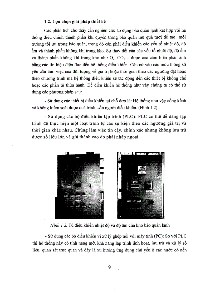 image for page Xây dựng chương trình điều khiển hệ thống tự động kiểm tra điều chỉnh nhiệt độ độ ẩm thành phần không khí trong kho bảo quản rau quả tươi