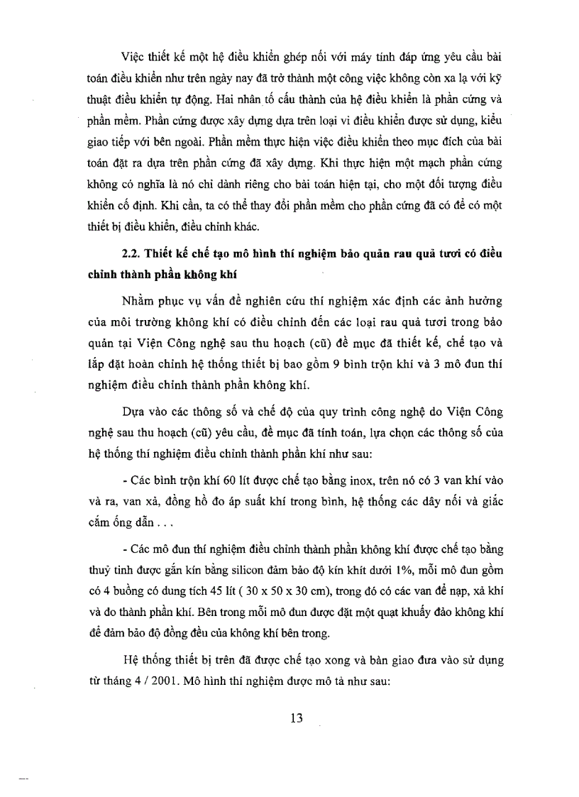 image for page Xây dựng chương trình điều khiển hệ thống tự động kiểm tra điều chỉnh nhiệt độ độ ẩm thành phần không khí trong kho bảo quản rau quả tươi