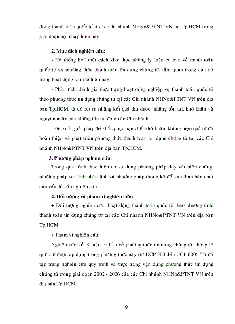 image for page Giải pháp hoàn thiện và phát triển thanh toán quốc tế theo phương thức tín dụng chứng từ tại các Chi nhánh của Ngân hàng Nông nghiệp và Phát triển nông thôn Việt Nam trên địa bàn Tp HCM