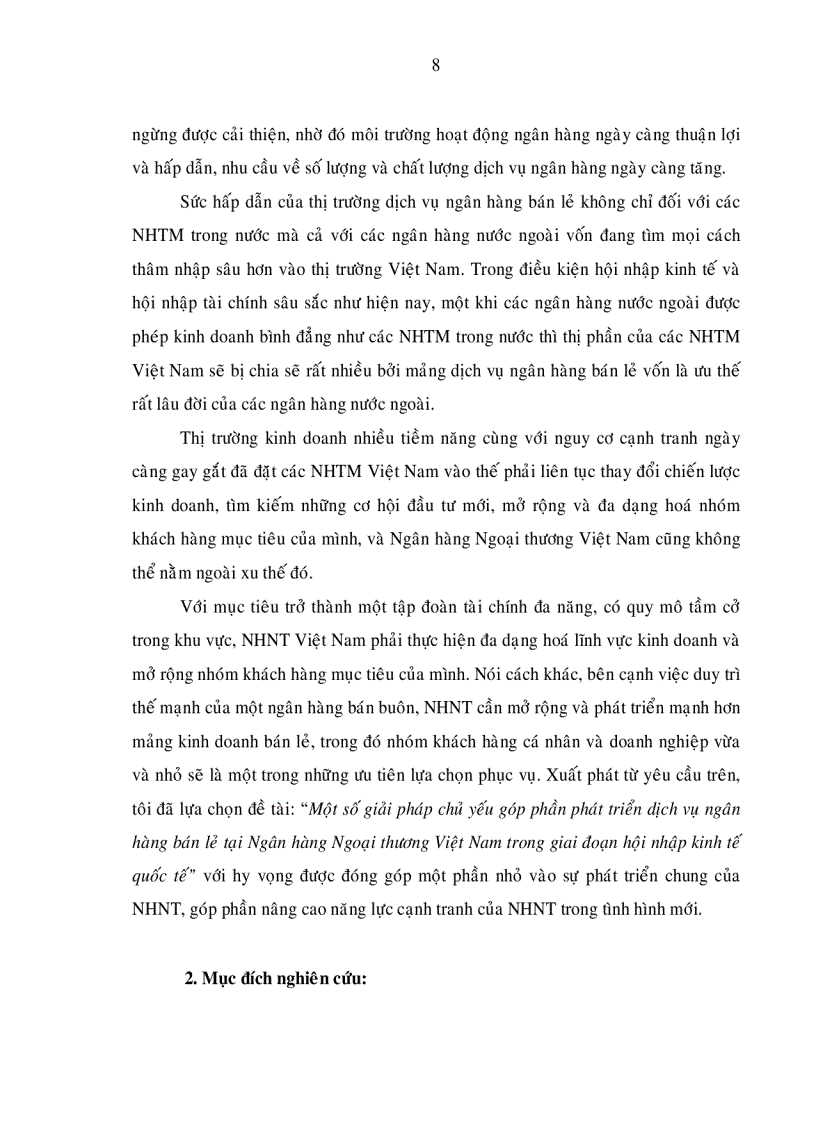 image for page Một số giải pháp chủ yếu góp phần phát triển dịch vụ ngân hàng bán lẻ tại Ngân hàng Ngoại thương Việt Nam trong giai đoạn hội nhập kinh tế quốc tế