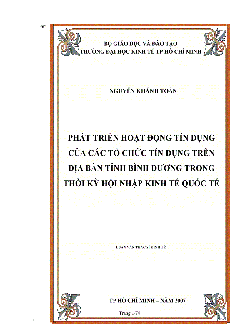 image for page Phát triển hoạt động tín dụng của các tổ chức tín dụng trên địa bàn tỉnh Bình Dương trong thời kỳ hội nhập kinh tế quốc tế