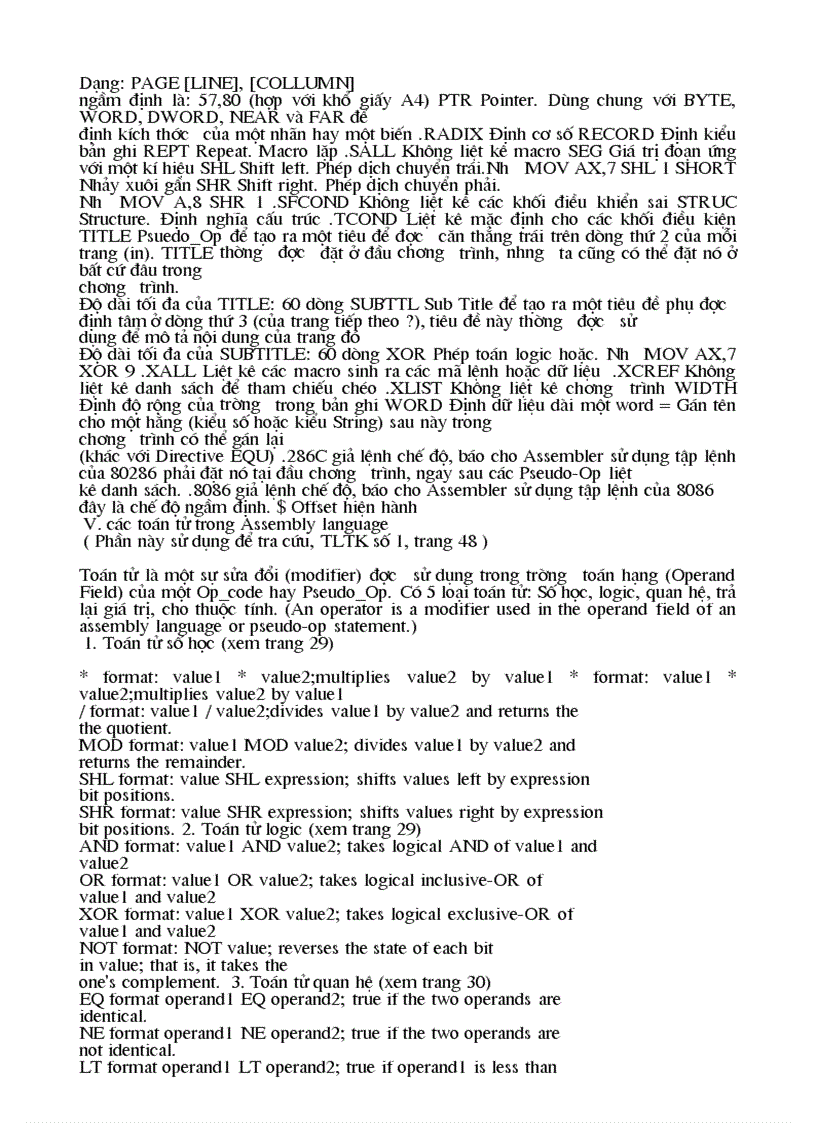 image for page Ngôn ngữ lập trình Assembly