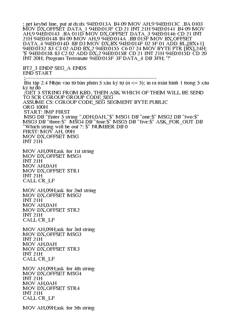image for page Ngôn ngữ lập trình Assembly