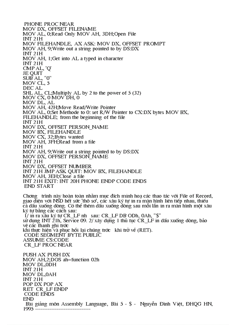 image for page Ngôn ngữ lập trình Assembly