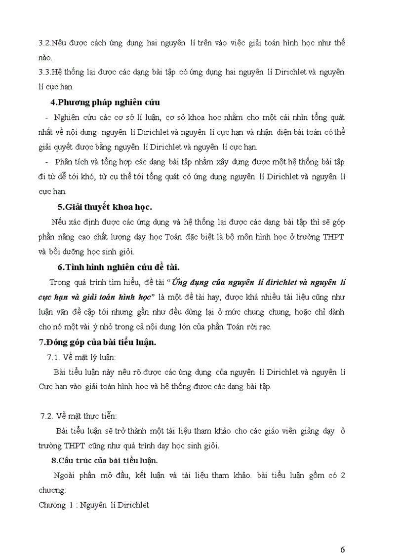 image for page Ứng dụng nguyên lí Dirichlet và nguyên lí cực hạn trong giải toán hình học