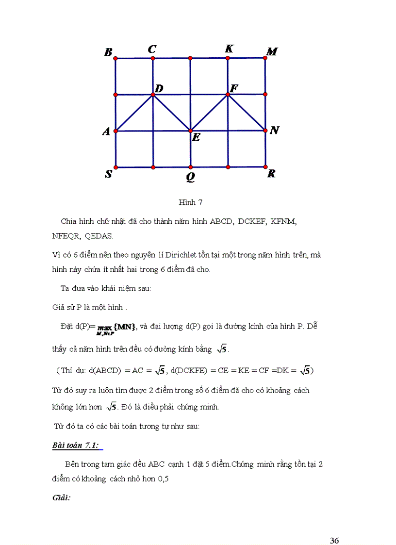 image for page Ứng dụng nguyên lí Dirichlet và nguyên lí cực hạn trong giải toán hình học
