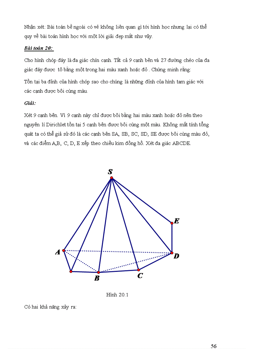 image for page Ứng dụng nguyên lí Dirichlet và nguyên lí cực hạn trong giải toán hình học