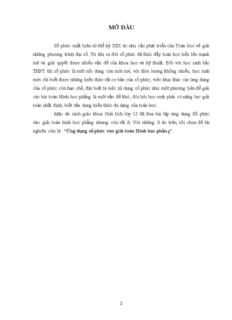 image for page Ứng dụng số phức vào giải toán Hình học phẳng