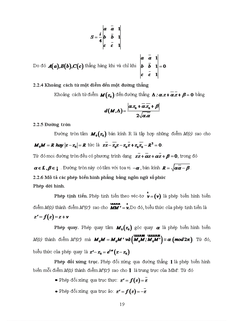 image for page Ứng dụng số phức vào giải toán Hình học phẳng