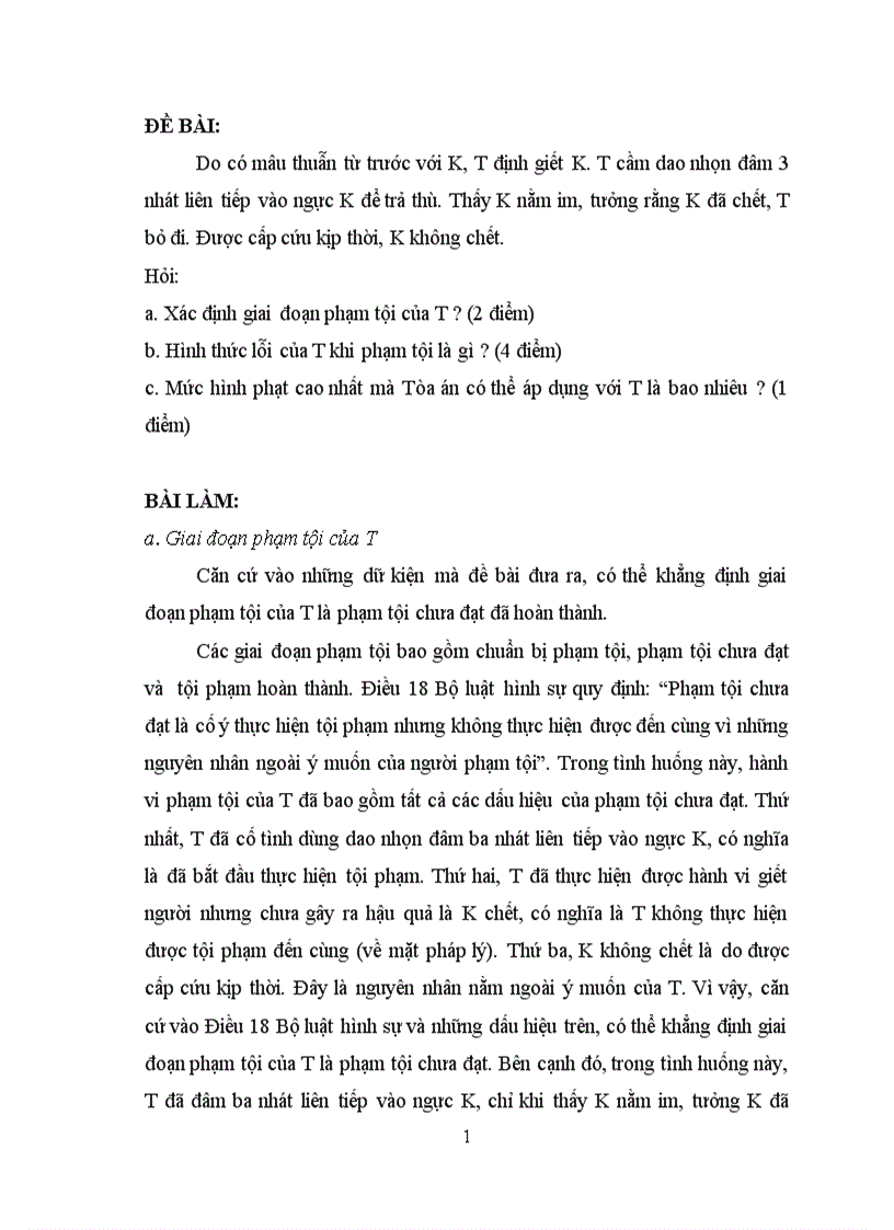 image for page Bài tập cá nhân hình sự module 1