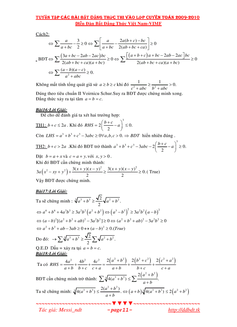image for page Tuyển tập các bài toán bất đẳng thức thi vào lớp chuyên