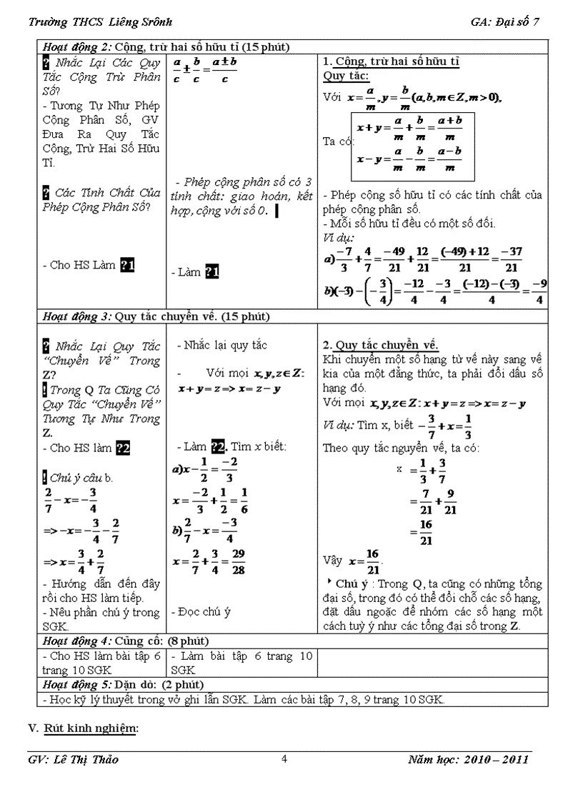 image for page Giáo án đại số lớp 7