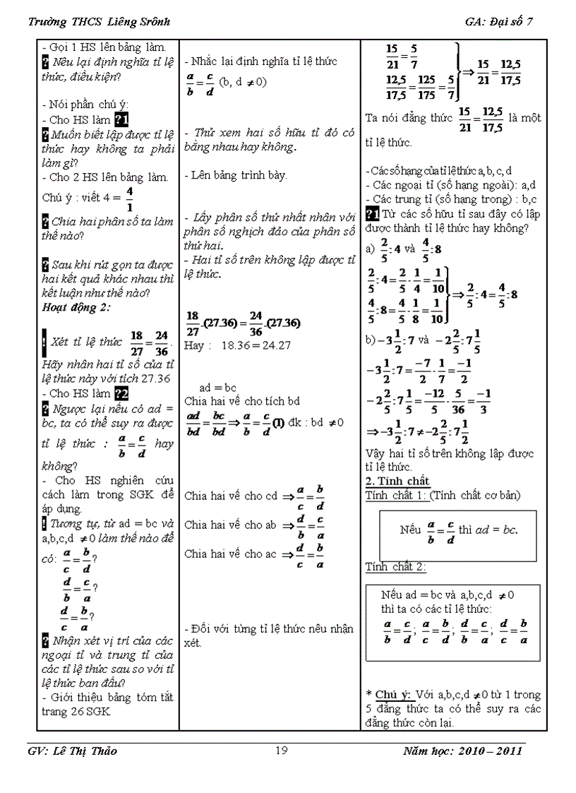 image for page Giáo án đại số lớp 7
