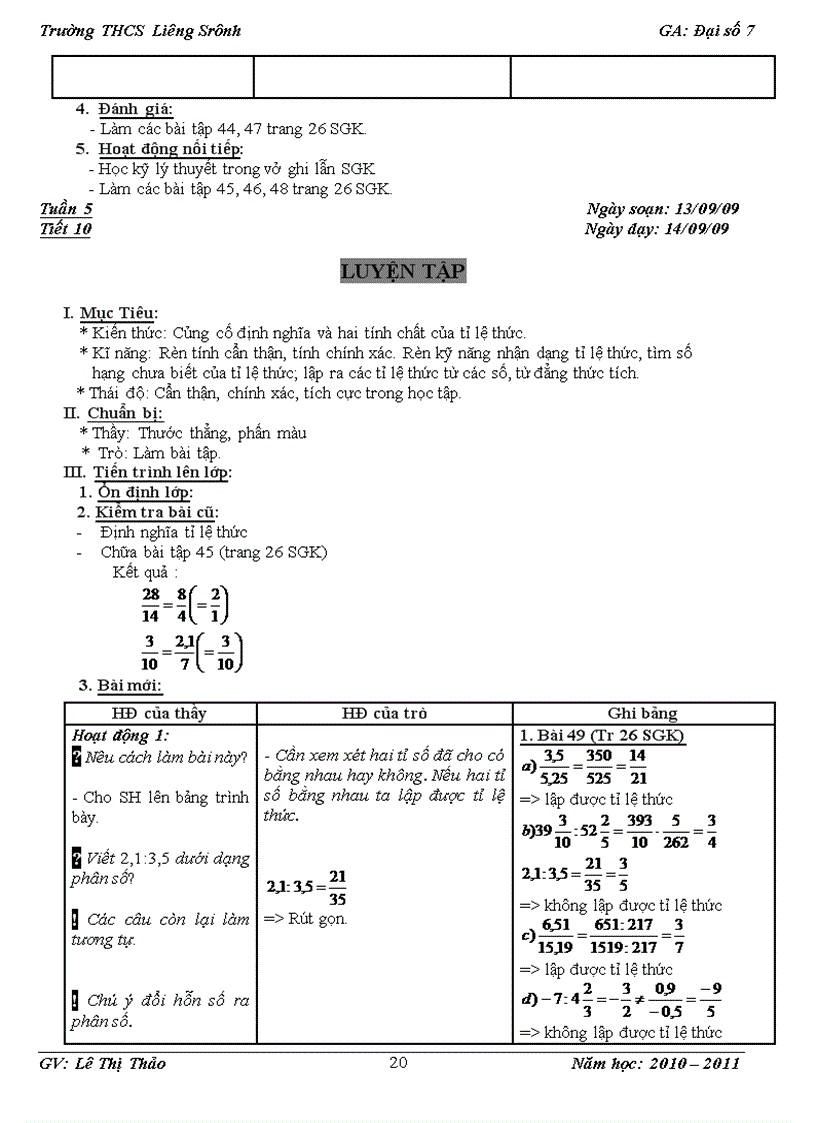 image for page Giáo án đại số lớp 7